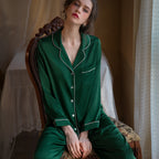 Mulberry Silk Luxe Long Pyjamas Set