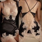 Lace Tie Ice Silk Nightdress