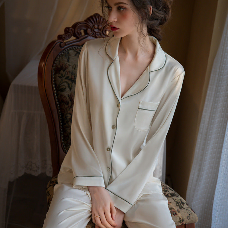 Mulberry Silk Luxe Long Pyjamas Set