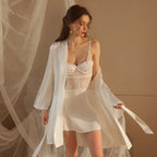 Lace Sheer Underwire Push Up Pajama Breast Pad