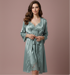 Floral Lace V-Neck Nightdress Set