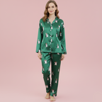 Penguin Satin Long-Sleeve Pajama Set