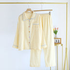 Chess Cotton Lapel Pyjamas Set
