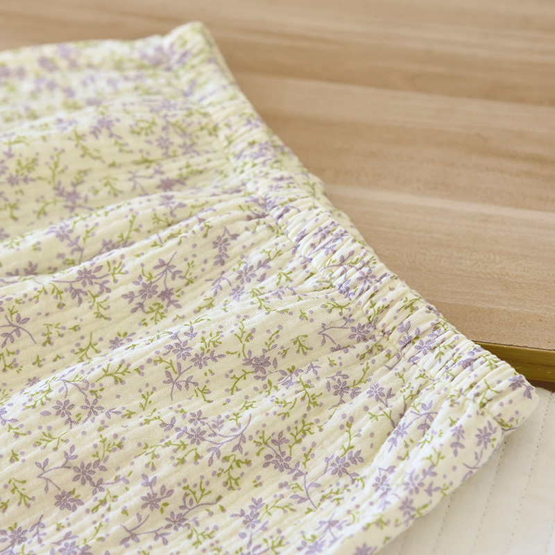 Cotton Crepe Long Pyjamas Set