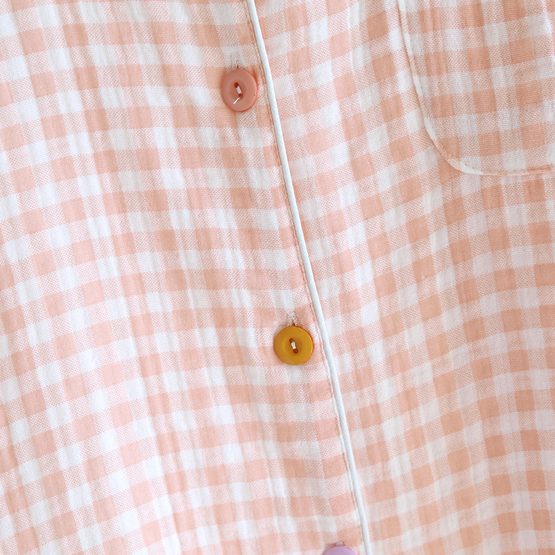Chess Cotton Lapel Pyjamas Set
