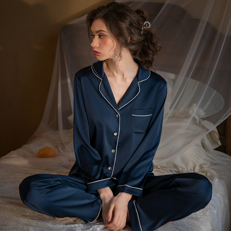 Mulberry Silk Luxe Long Pyjamas Set